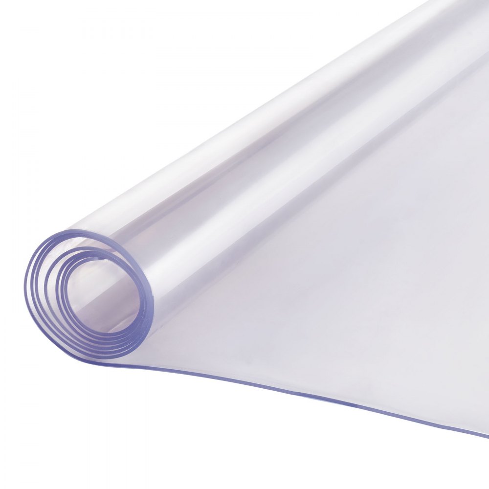 VEVOR Plastic Table Cover, 24 x 48 Inch 2.0 mm Thick Clear Table Protector, Rectangle PVC Desk Mat, Waterproof & Easy Cleaning Desk Pad Tablecloth, for Office Dresser Dining Room Table Night Stand