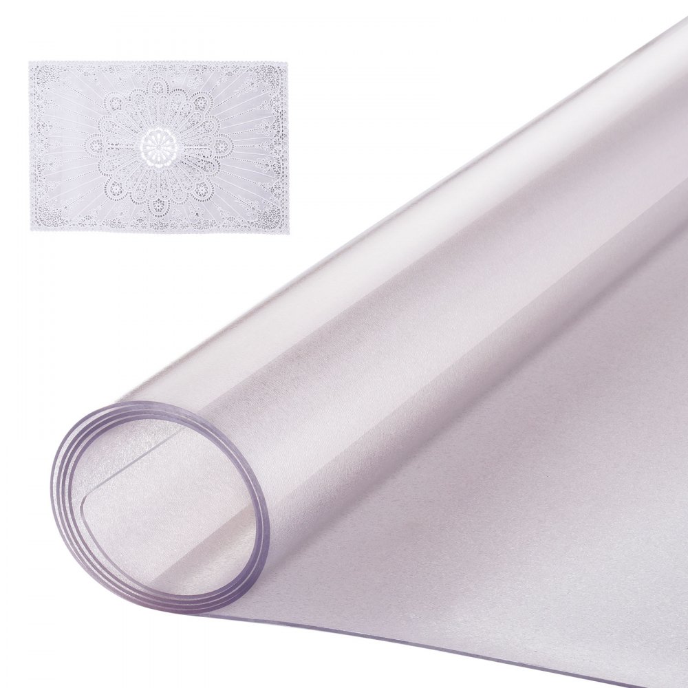 Protector de masă din PVC VEVOR 36x60 inch Protector de birou din plastic matat, grosime de 1,5 mm