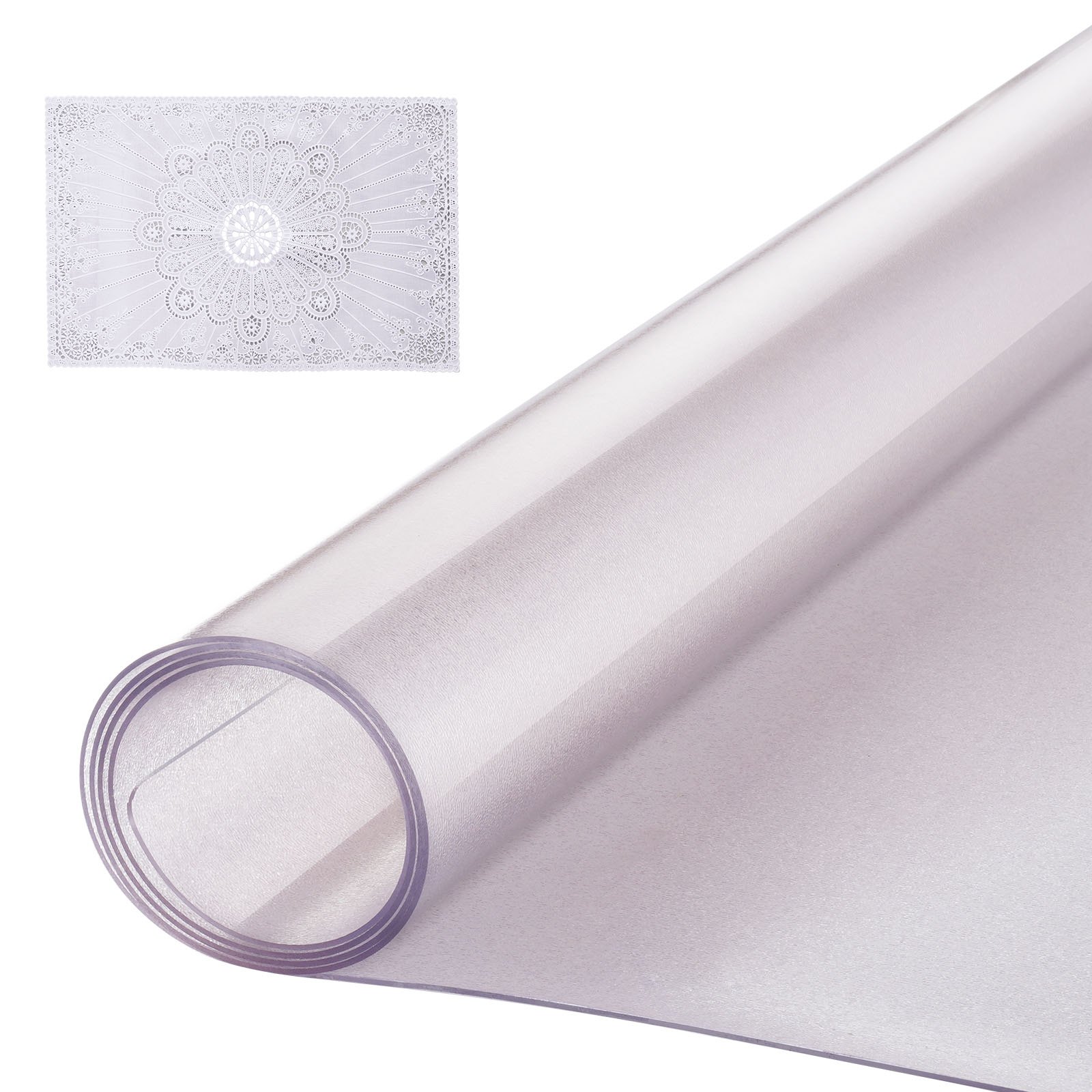 VEVOR Plastic Table Cover, 36 x 60 Inch 1.5 mm Thick Frosted Table Protector, Rectangle PVC Desk Mat, Waterproof & Easy Cleaning Desk Pad Tablecloth, for Office Dresser Dining Room Table Night Stand