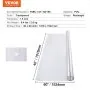 VEVOR Plastic Table Cover, 40 x 60 Inch 1.5 mm Thick Clear Table Protector, Rectangle PVC Desk Mat, Waterproof & Easy Cleaning Desk Pad Tablecloth, for Office Dresser Dining Room Table Night Stand