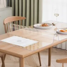 VEVOR PVC Table Protector 40x80 Inch Clear Plastic Desk Protector 2.0mm Thick