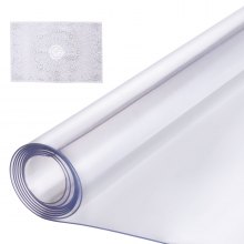 VEVOR Plastic Table Cover, 42 x 96 Inch 1.5 mm Thick Clear Table Protector, Rectangle PVC Desk Mat, Waterproof & Easy Cleaning Desk Pad Tablecloth, for Office Dresser Dining Room Table Night Stand