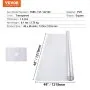 VEVOR Plastic Table Cover, 48 x 48 Inch 1.5 mm Thick Clear Table Protector, Square PVC Desk Mat, Waterproof & Easy Cleaning Desk Pad Tablecloth, for Office Dresser Dining Room Table Night Stand
