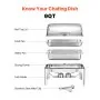 VEVOR Roll Top Chafing Dish Buffet Complete Set, 9Qt Stainless Steel Chafer with Full Size Pan, Rectangle Catering Warmer Server with Lid Water Pan Folding Stand Fuel Holder Meal Clip, Silver