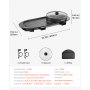 VEVOR Hot Pot with Grill, 2200W 2-in-1 Electric Smokeless Grill and Hot Pot, Korean BBQ Shabu Shabu Hotpot with Separate Dual Temperature Control, Non-stick Pan, for 1-6 People Family Dinning