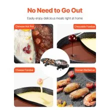 VEVOR Hot Pot with Grill 2200W 2-in-1 Electric Smokeless Grill and Hot Pot