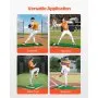 VEVOR Pitching Mound, Portable Baseball Pitcher's Mound, 85 in Indoor Outdoor Pitching Practice and Training Equipment, Softball Pitching Aids with Antifade Turf, Pitching Rubber, Adjustable Base