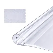 VEVOR Clear Table Cover Protector, 36" x 72" Table Cover, 1.5 mm Thick PVC Plastic Tablecloth, Waterproof Desktop Protector for Writing Desk, Coffee Table, Dining Room Table