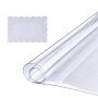 VEVOR Clear Table Cover Protector, 18" x 36"/457 x 925.4 mm Table Cover, 1.5 mm Thick PVC Plastic Tablecloth, Waterproof Desktop Protector for Writing Desk, Coffee Table, Dining Room Table
