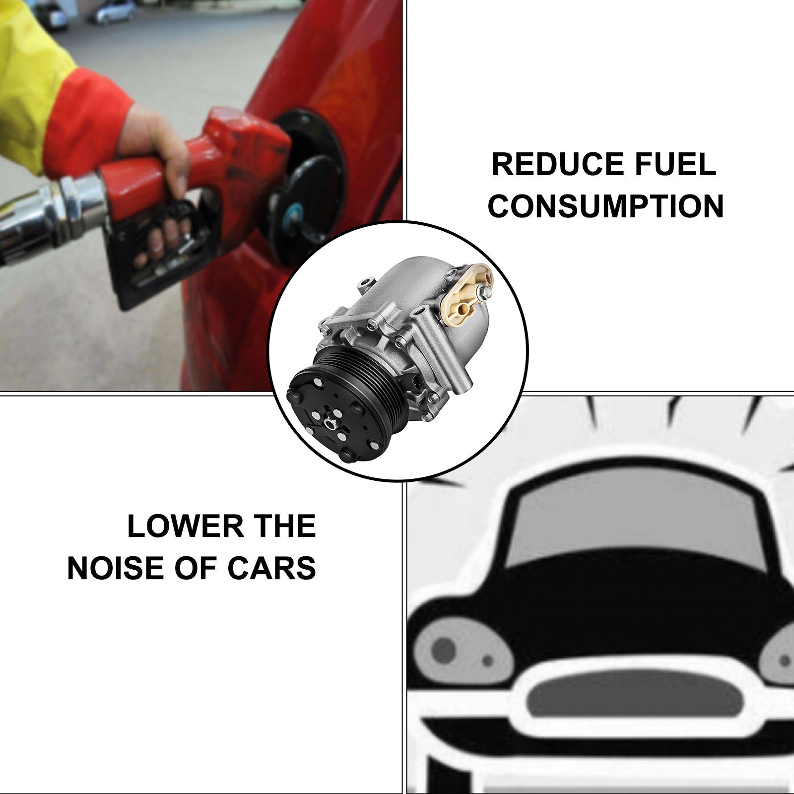 VEVOR A/C Compressor Clutch AC Conditioning Compressor fit CO 2486AC 5W1Z19V703AA Expedition Navigator 4.6L 5.4L