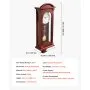 VEVOR Grandfather Clock, 678.2 mm Classic Vintage Pendulum Clock, Pine Wood & MDF Wall Clocks with Quartz Movement and Quiet Design, for Living Room, Bedroom, Home Decor & Gift (Cherry Tone Finish)