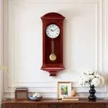 Grandfather Clock Vintage Pendulum Wall Clock 26.7 in with Quartz Movement