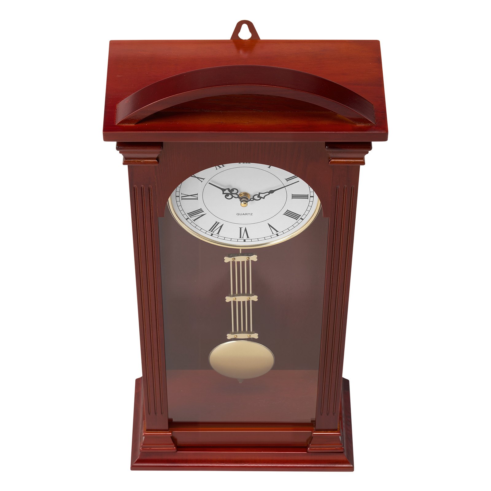 VEVOR Grandfather Clock, 678.2 mm Classic Vintage Pendulum Clock, Pine Wood & MDF Wall Clocks with Quartz Movement and Quiet Design, for Living Room, Bedroom, Home Decor & Gift (Cherry Tone Finish)