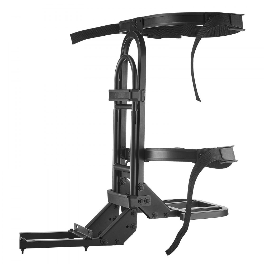 VEVOR Golf Cart Rear Seat Bag Holder, 688 x 395 x 755 mm, Compatible with Most Golf Carts with Rear Seat Grab Bar, Space-Saving Carbon Steel Bag Holder Bracket, No-Drilling Installation, Black