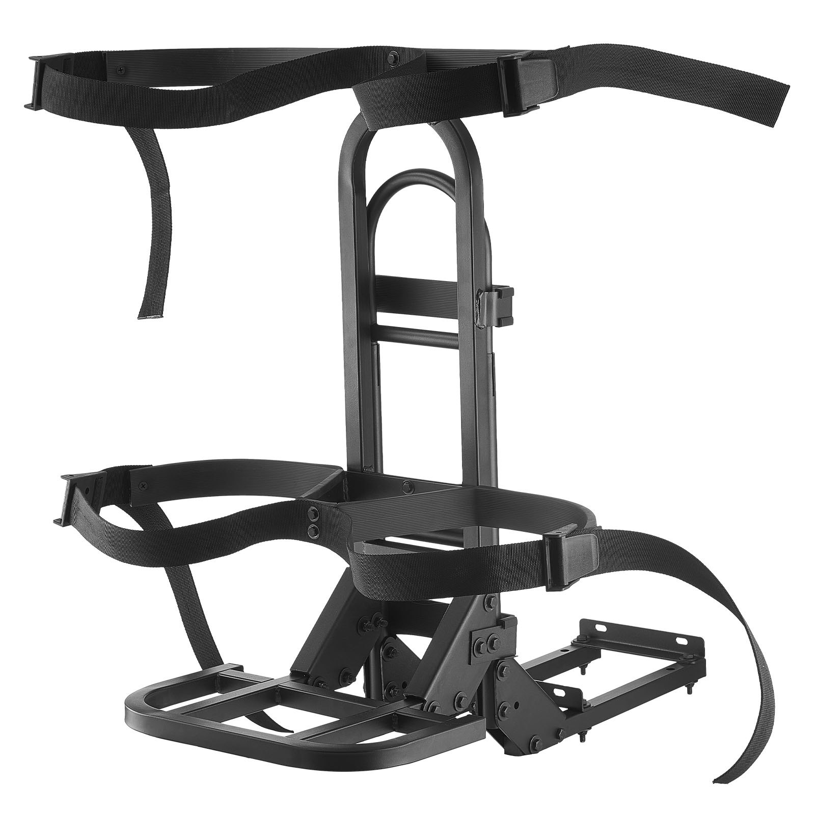 VEVOR Golf Cart Rear Seat Bag Holder, 688 x 395 x 755 mm, Compatible with Most Golf Carts with Rear Seat Grab Bar, Space-Saving Carbon Steel Bag Holder Bracket, No-Drilling Installation, Black