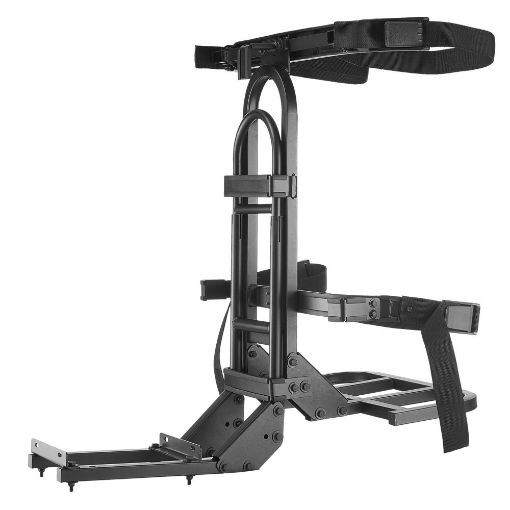 VEVOR Golf Cart Rear Seat Bag Holder, 705 x 410 x 785 mm, Compatible with Most Golf Carts with Rear Seat Grab Bar, Space-Saving Carbon Steel Bag Holder Bracket, No-Drilling Installation, Black