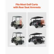 Upgraded Golf Cart Rear Seat Bag Holder 27.8 x 16.1 x 30.9 Inch Carbon Steel