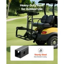 Upgraded Golf Cart Rear Seat Bag Holder 27.8 x 16.1 x 30.9 Inch Carbon Steel