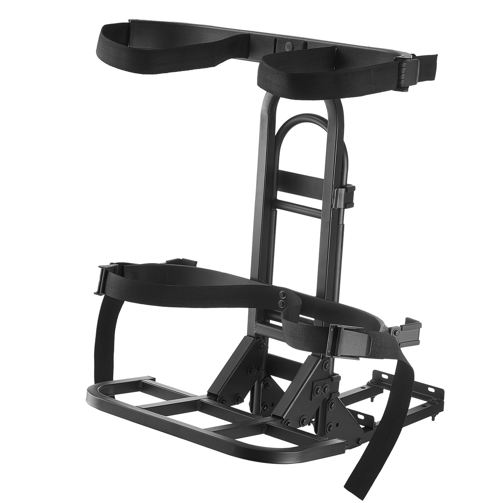 VEVOR Golf Cart Rear Seat Bag Holder, 705 x 410 x 785 mm, Compatible with Most Golf Carts with Rear Seat Grab Bar, Space-Saving Carbon Steel Bag Holder Bracket, No-Drilling Installation, Black