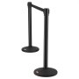 VEVOR Crowd Control Stanchions, 6-Pack Crowd Control Barriers with 3PCS 6.5FT Black Retractable Belts, Plastic Stanchion Queue Post, Belt Barriers Line Divider Stanchion Set for Airport, Exhibition