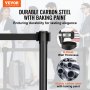 VEVOR Crowd Control Stanchions, 2-Pack Crowd Control Barriers, Carbon Steel Baking Painted Stanchion Queue Post with 11FT Black Retractable Belt, Belt Barriers Line Divider for Exhibition, Airport