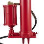 VEVOR Hydraulic/Pneumatic Long Ram Jack, 8 Tons/17363 lbs Capacity, with Single Piston Pump and Clevis Base, Manual Cherry Picker with Handle, for Garage/Shop Cranes, Engine Lift Hoist, Red