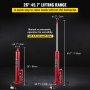 VEVOR Hydraulic/Pneumatic Long Ram Jack, 8 Tons/17363 lbs Capacity, with Single Piston Pump and Clevis Base, Manual Cherry Picker w/Handle, for Garage/Shop Cranes, Engine Lift Hoist, Red