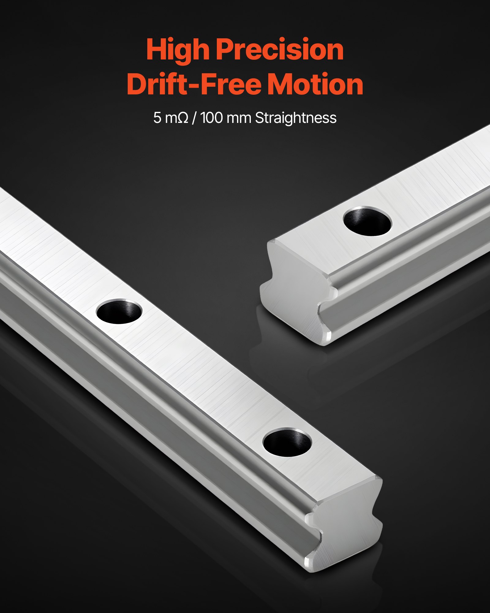 VEVOR Linear Rail Guide Kit, HGR20, 2PCS 600 mm (23.62 inch) Linear Rails and 1PCS Ball Screw, 4PCS Slide Blocks, with BF12/BK12 End Support, Coupling, and Nut Housing, for DIY CNC Routers Lathes