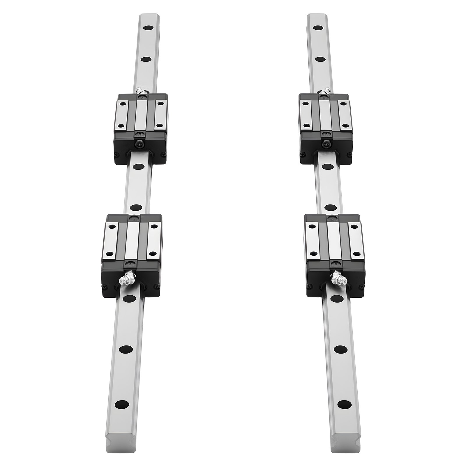 VEVOR Linear Rail Guide Kit, HGR20, 2PCS 600 mm (23.62 inch) Linear Rails and 1PCS Ball Screw, 4PCS Slide Blocks, with BF12/BK12 End Support, Coupling, and Nut Housing, for DIY CNC Routers Lathes