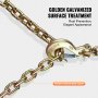 VEVOR Binder Chain G80 Tie Down Tow Chain with Hook 10mm x 88.39cm 2 Pack 3.22T