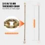 VEVOR Binder Chain G80 Tie Down Tow Chain with Hooks 9.5mm x 313.9cm 2 Pack 3220.5 kg