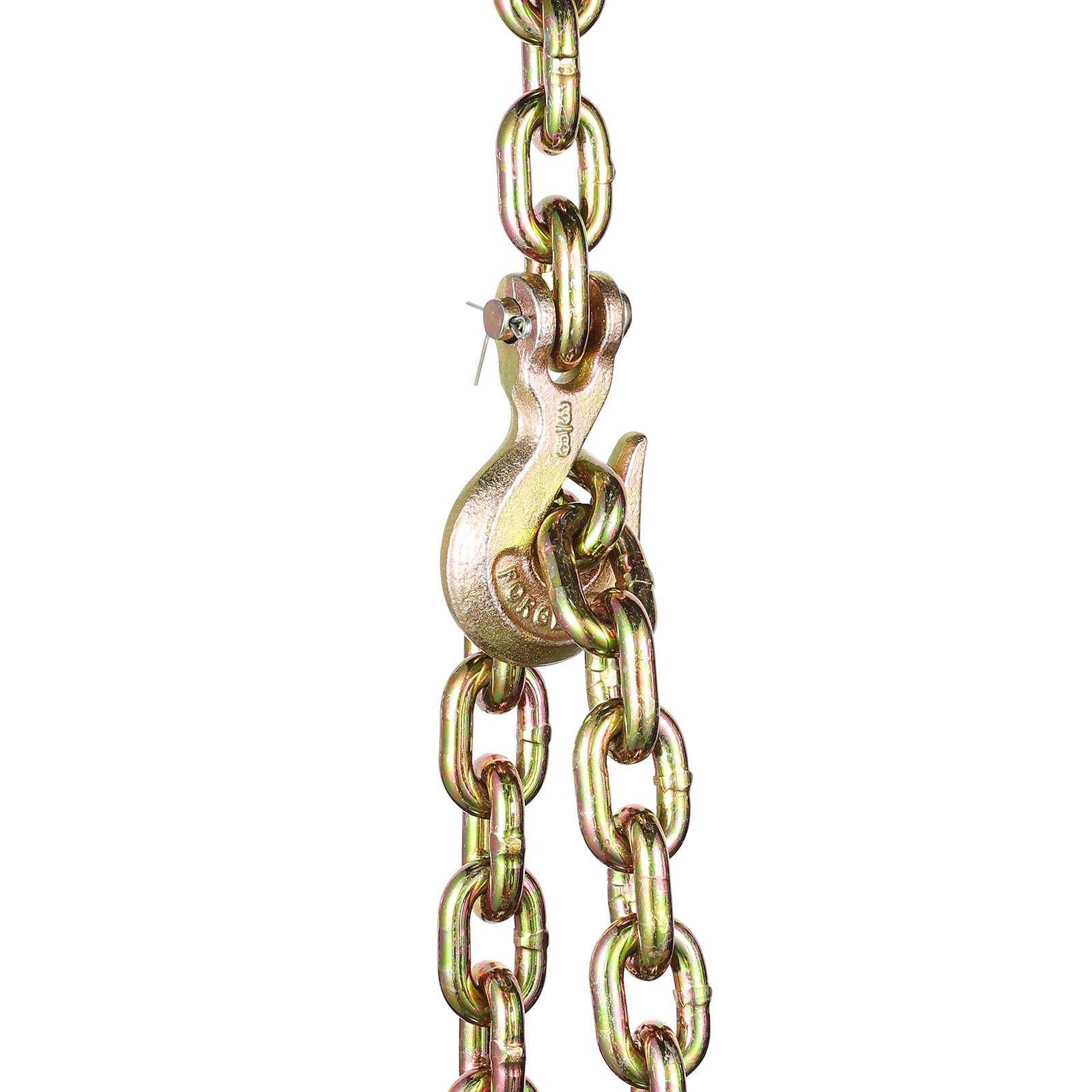 VEVOR Binder Chain G80 Tie Down Tow Chain with Hooks 3/8"x10.3' 2 Pack 7100 lbs