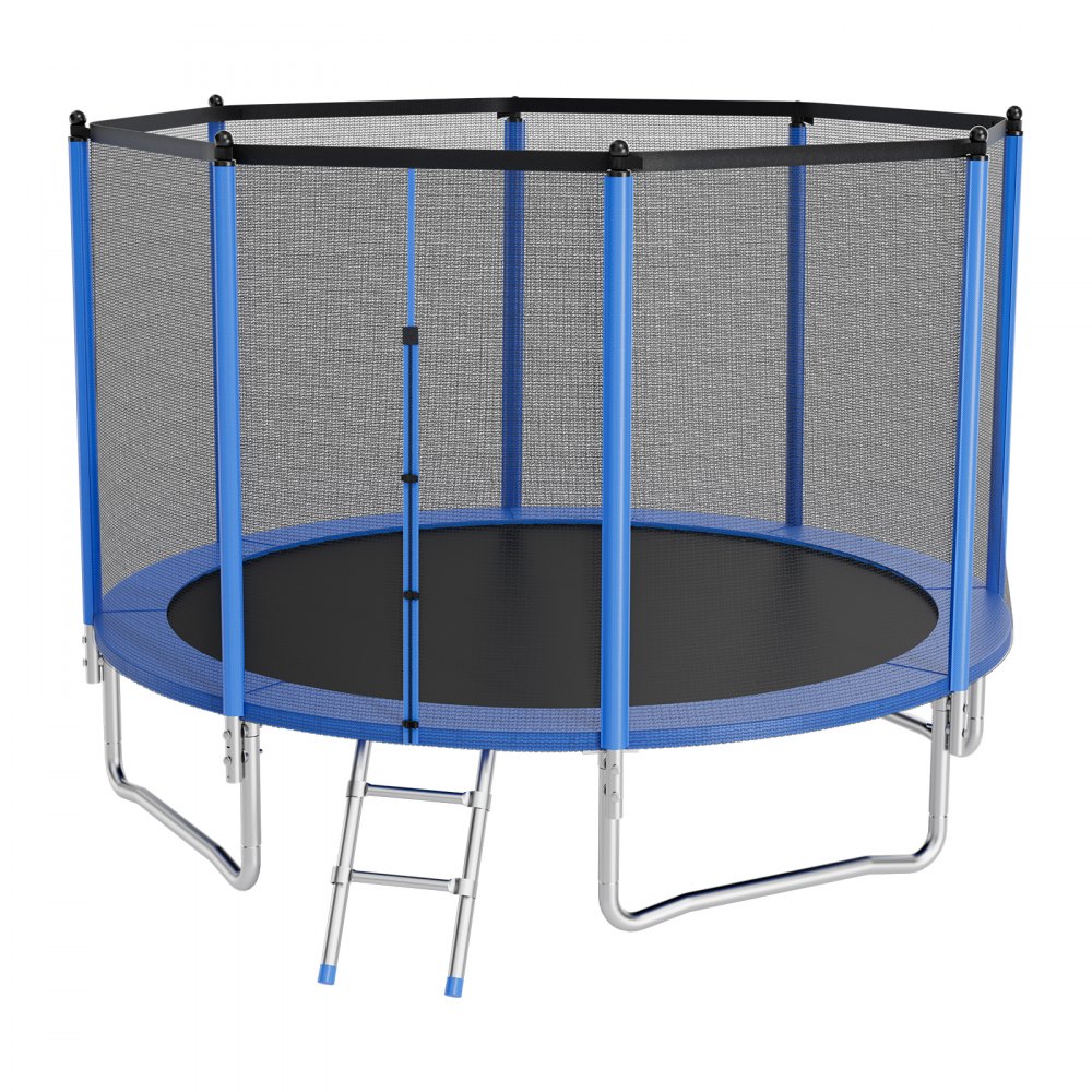 VEVOR Outdoor Trampoline, 14FT Round Recreational Trampoline with Enclosure Net, ASTM Approved, Heavy Duty Trampolines, Max 450 lbs Weight Capacity, Anti-Rust Backyard Trampolines for Kids & Adults