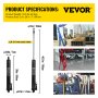 VEVOR Hydraulic Long Ram Jack, 3 Tons/6600 lbs Capacity, with Single Piston Pump and Clevis Base, Manual Cherry Picker with Handle, for Garage/Shop Cranes, Engine Lift Hoist, Black
