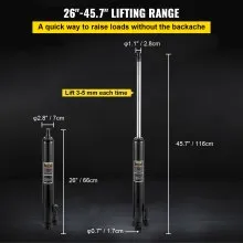 VEVOR 3 Ton Long Ram Hydraulic Jack Manual Single Pump Engine Lift Cherry Picker
