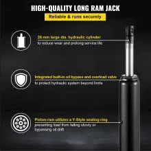VEVOR 3 Ton Long Ram Hydraulic Jack Manual Single Pump Engine Lift Cherry Picker