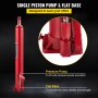 VEVOR Hydraulic Long Ram Jack, 4 Tons/8818 lbs Capacity, with Single Piston Pump and Flat Base, Manual Cherry Picker with Handle, for Garage/Shop Cranes, Engine Lift Hoist, Red