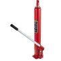 VEVOR Hydraulic Long Ram Jack, 4 Tons/8818 lbs Capacity, with Single Piston Pump and Flat Base, Manual Cherry Picker w/Handle, for Garage/Shop Cranes, Engine Lift Hoist, Red