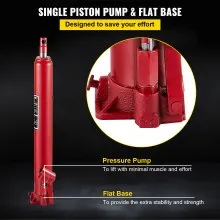 VEVOR 4 Ton Long Ram Hydraulic Jack Manual Single Pump Engine Lift Cherry Picker