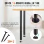 VEVOR 711.2MM Adjustable Desk Legs, Reinforced Steel Office Table Furniture legs Set of 4 for DIY, 544.3KG Load Capacity Heavy Duty Desk Legs, Quick Instalation Legs with Adjustable Foot Cup Black