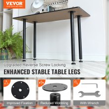 Picioare reglabile pentru birou VEVOR 762 mm, picioare de mobilier de masă de birou din oțel armat set de 4 pentru bricolaj, capacitate de încărcare 544,3 kg.
