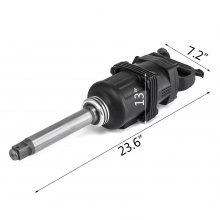 VEVOR 1 Inch Heavy Duty Pneumatic Impact Wrench 2800 Nm 2070 ft.lb, AIR Impact Wrench with 1" square drive and 2pcs 1" impact sockets.
