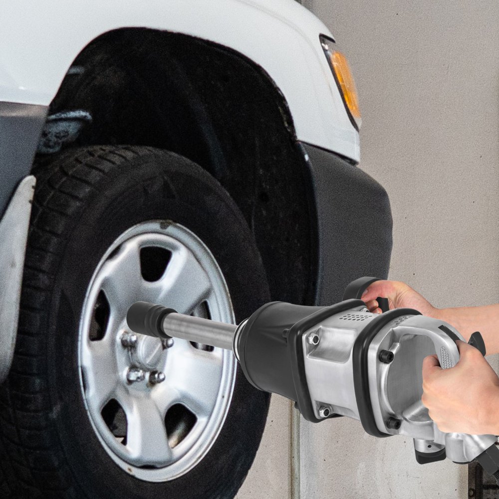 VEVOR 3800N.M 1" Air Impact Wrench Pneumatic Long Nose 3800 Ft lbs Long Shank 8inch 4000RPM Heavy Duty Car Workshops Busy Garages