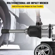 VEVOR 1 Inch Heavy Duty Pneumatic Impact Wrench 3800 Nm?2804ft.lbs? AIR Impact Wrench with 8Inch Extended Anvil Impact Wrench Gun