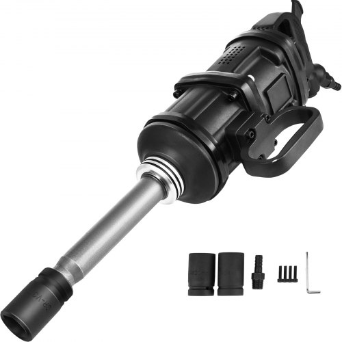 VEVOR 1 Inch Heavy Duty Pneumatic Impact Wrench 5800 Nm?4280ft.lbs? AIR Impact Wrench with 8Inch Extended Anvil Impact Wrench Gun Free speed 3200 rpm with 2 Sleeve