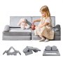 Gray-Sectional Sofa-10 Pcs