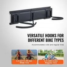 VEVOR Bike Storage Rack Wall Mount Garage Bike Holder & 3 Shelves for 6 Bicycles