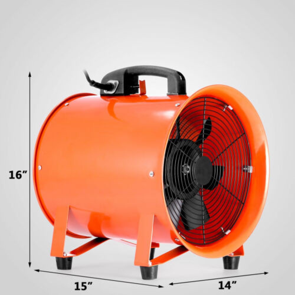 VEVOR 12'' Extractor Fan Blower Portable 8M Duct Hose w/Bag Fume Ventilation Exhaust