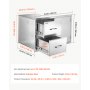 VEVOR Outdoor Kitchen Drawer Combo, 82 x 55 x 52 cm (WxHxD), 2 Drawers, for BBQ Island Storage, Patio Bars and Grill Station, with Handle, Built-In BBQ Island Drawers Organize Cookware Accessories