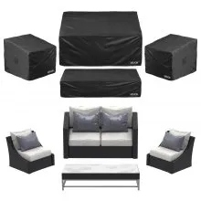 Patio Outdoor Furniture Cover 4-Piece Set 420D Waterproof Table Chair Sofa